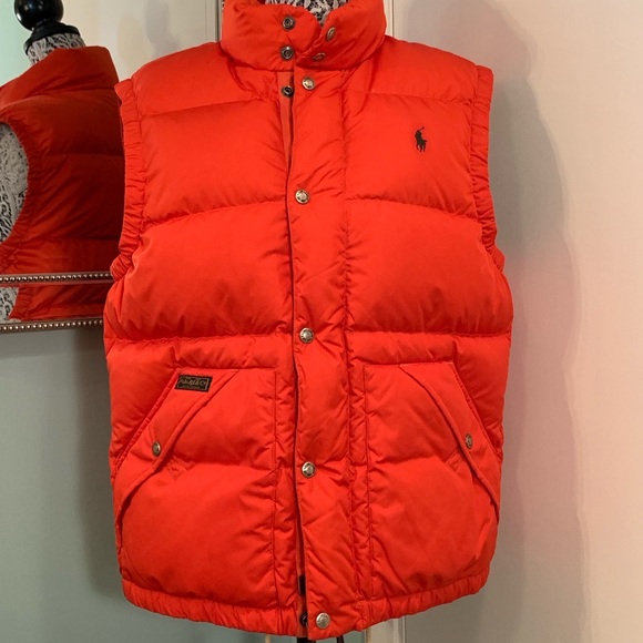 orange polo vest